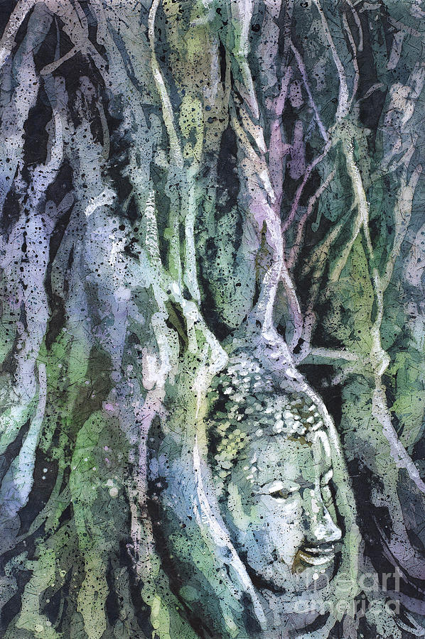 Buddha Head Ayutthaya- Thailand Painting by Ryan Fox