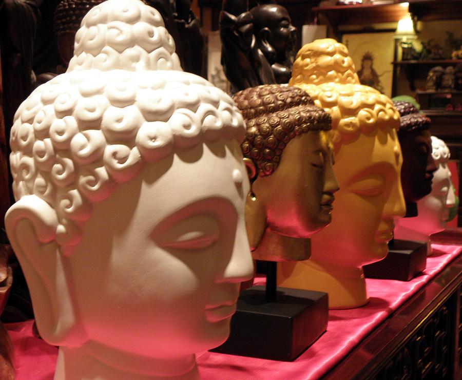 Buddha Heads Photograph by Nora Martinez