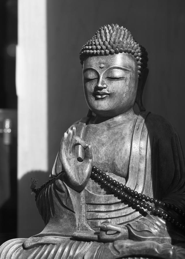 Buddha in BW Photograph by Edward Myers