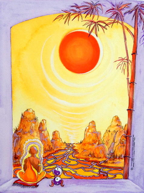 Buddha Meditation Painting by Caroline Patrick Buddha Meditation Painting by Caroline Patrick