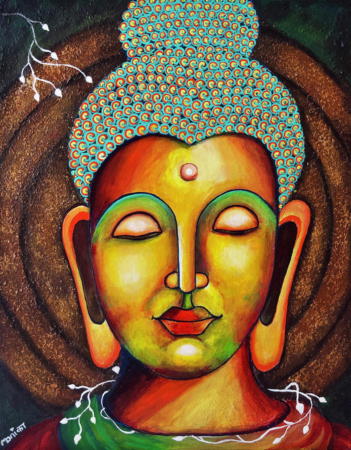 Buddha Painting by Monica Bhatnagar - Fine Art America