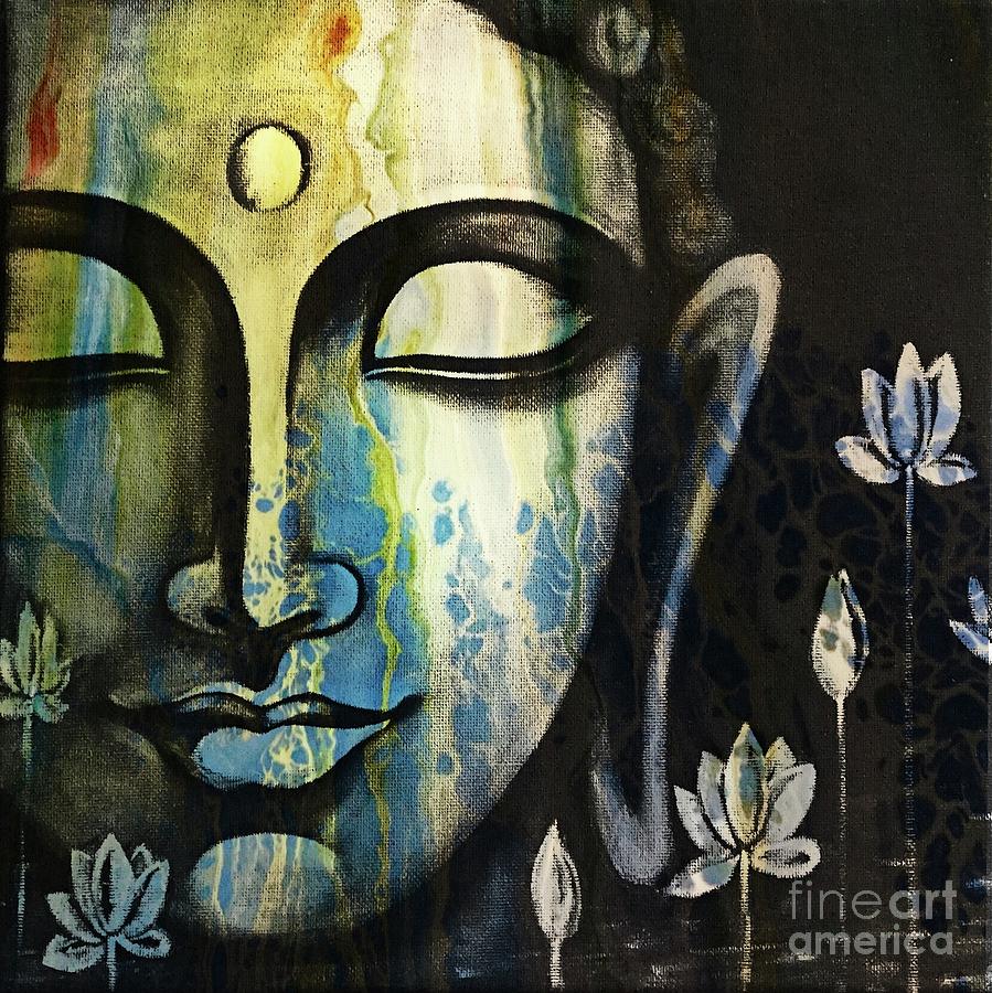 CALM AND PEACEFUL FINE ART PRINT BUDDHA PAINTING 