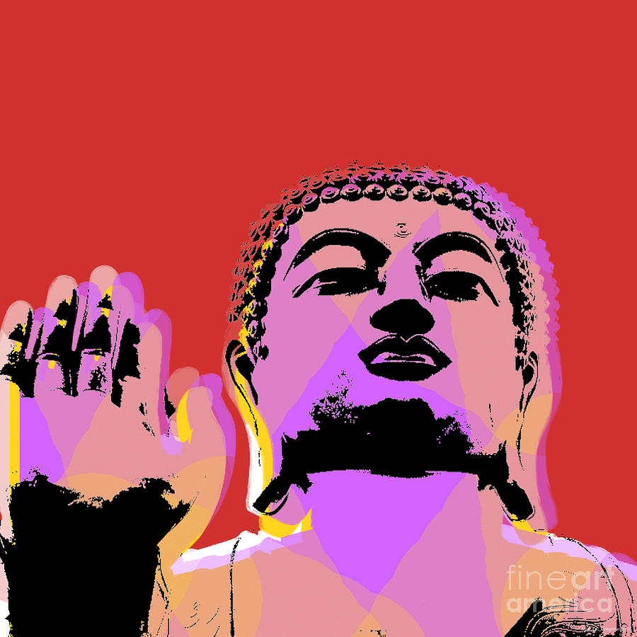 Buddha Pop Art  Digital Art by Jean luc Comperat