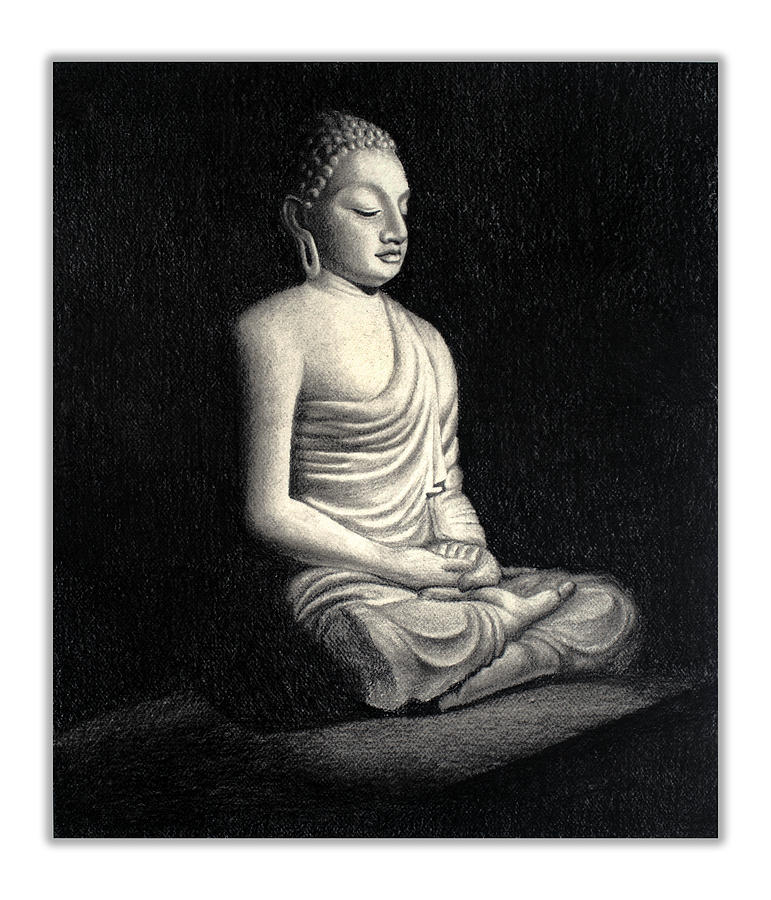 Buddha drawingCharcoalEasyDemonstration  YouTube