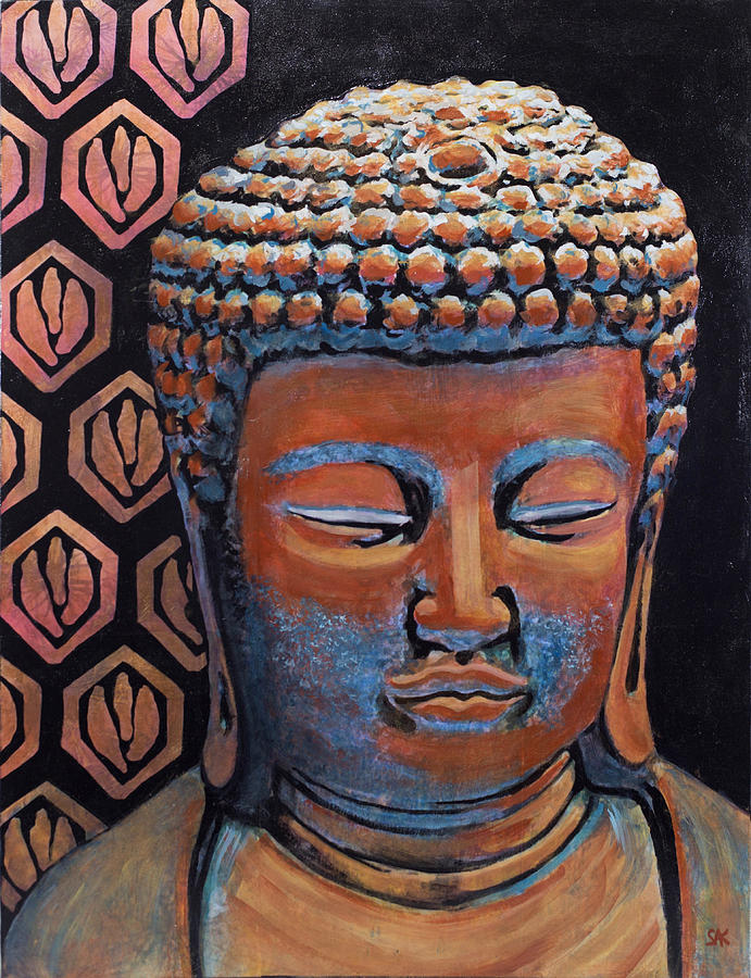 Buddha Painting by Sheryl Karas
