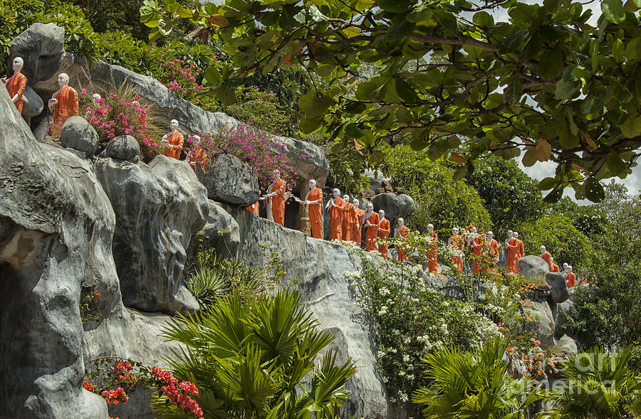 Buddha statues in Dambula Photograph by Patricia Hofmeester