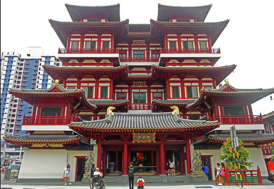 Buddha Tooth Relic Temple 1 Photograph by Ron Kandt