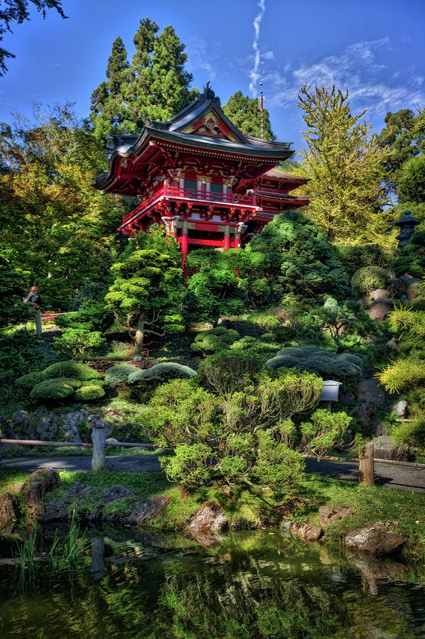 Buddhist Pagoda - Japanese Tea Garden at Golden Gate Park - San Francisco Photograph by Jennifer Rondinelli Reilly - Fine Art Photography
