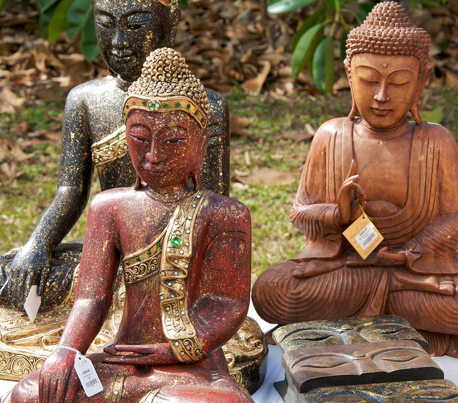 Buddhas for Sale Photograph by William Wetmore