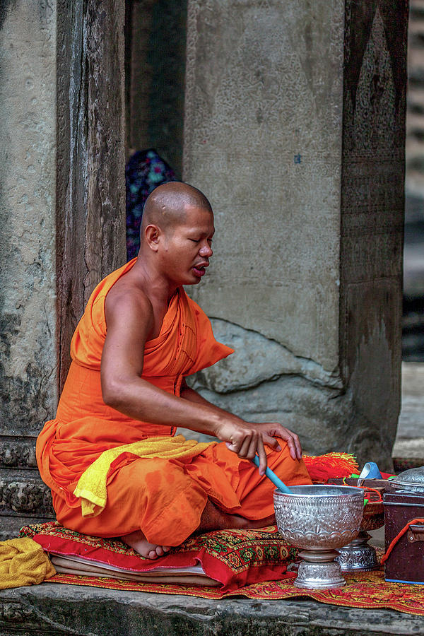 Buddhist Monk Chanting - Cambodia Photograph by Art Phaneuf | Fine Art ...