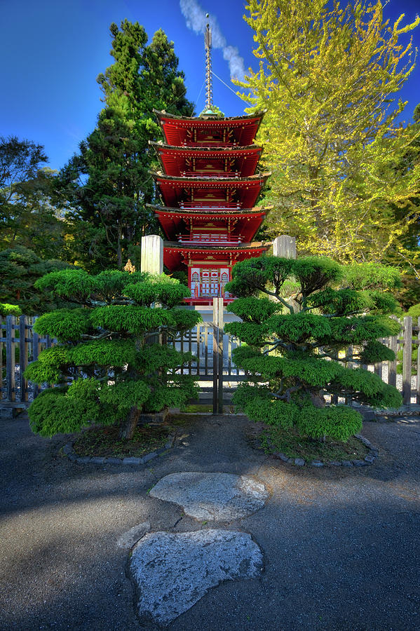 Buddhist Pagoda #4 - Japanese Tea Garden at Golden Gate Park - San Francisco Photograph by Jennifer Rondinelli Reilly - Fine Art Photography
