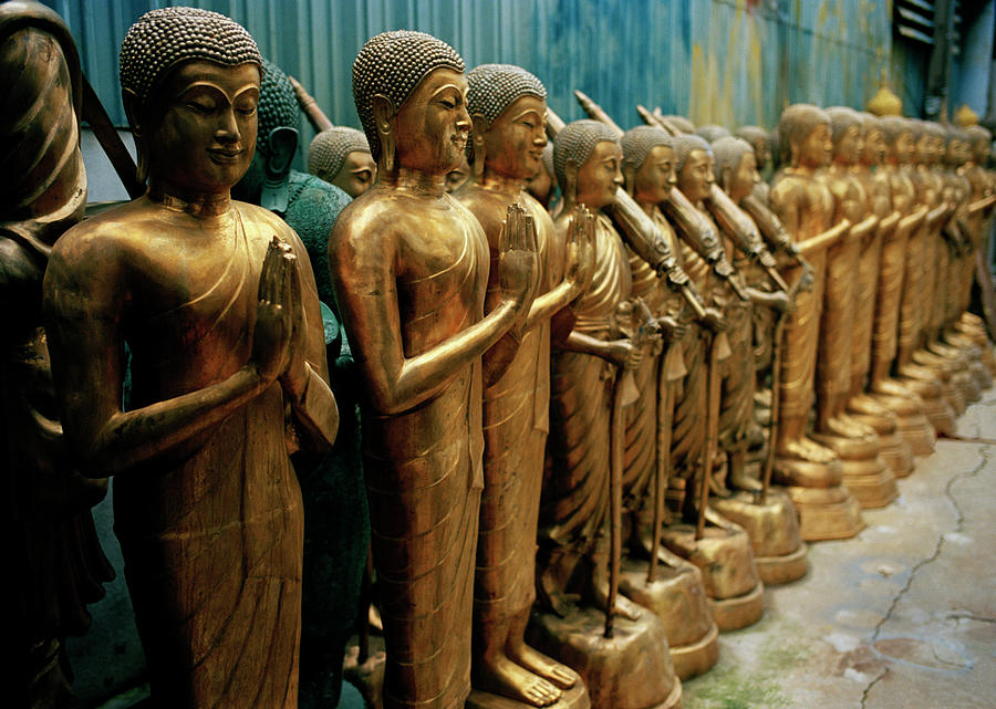 Buddhist Symmetry In Bangkok Photograph by Shaun Higson