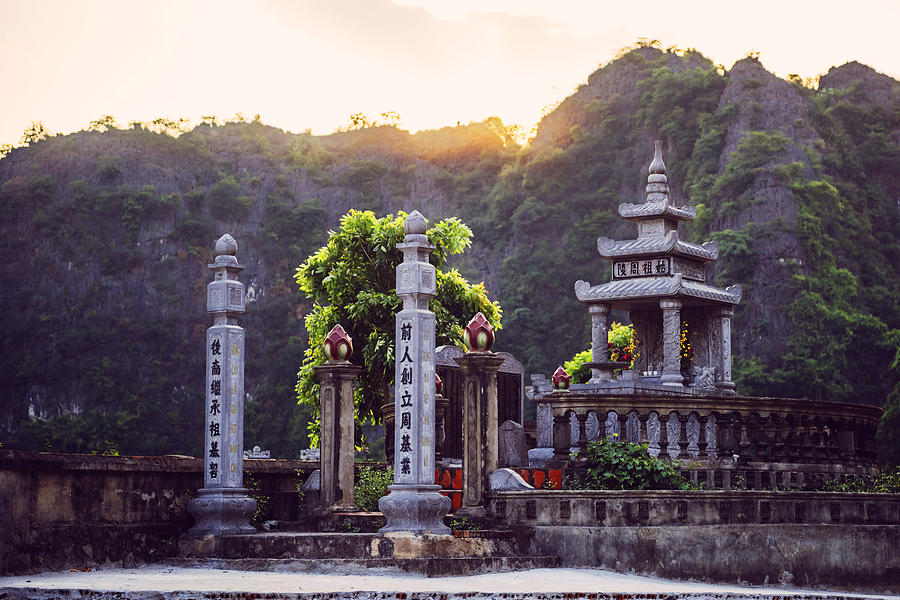 Nature Photograph - Buddhist temple in the riverside in Tamcoc Ninhbinh Vietnam by Eduardo Huelin