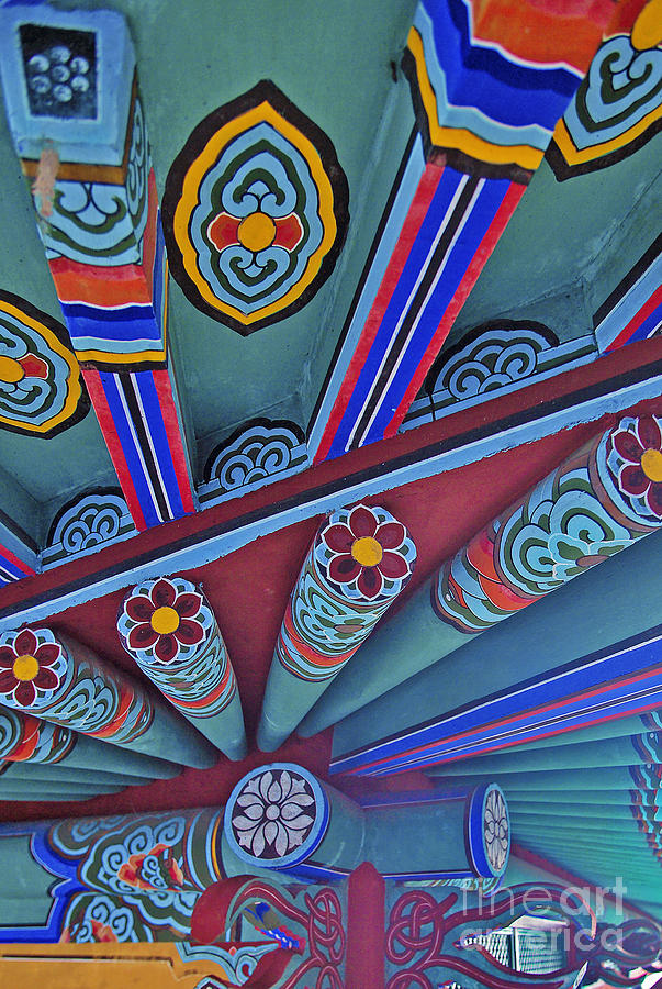 Buddha Photograph - Buddhist Temple Roofing by David Cornwell/First Light Pictures, Inc - Printscapes