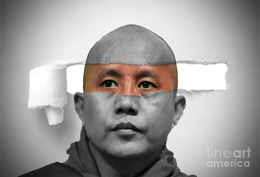 Portrait Photograph - Buddhists convicted of Muslim massacre in Myanmar by Sajid Ch