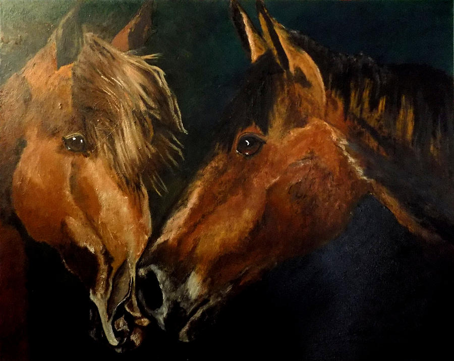 Buddy and Comet Painting by Maris Sherwood