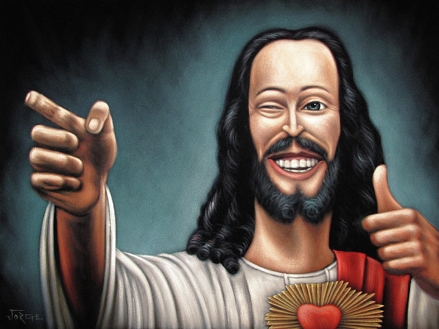 Buddy Christ from Dogma Movie Painting by Terrones Pixels