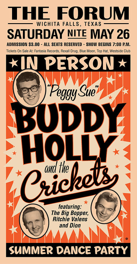 Music Digital Art - Buddy Holly by Gary Grayson