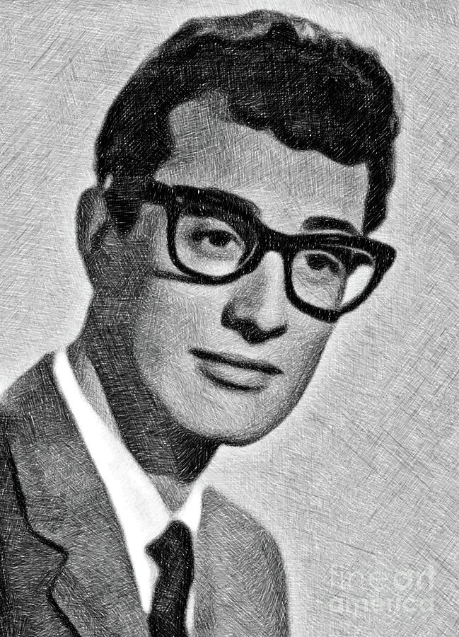 Buddy Holly, Legend By Js Drawing