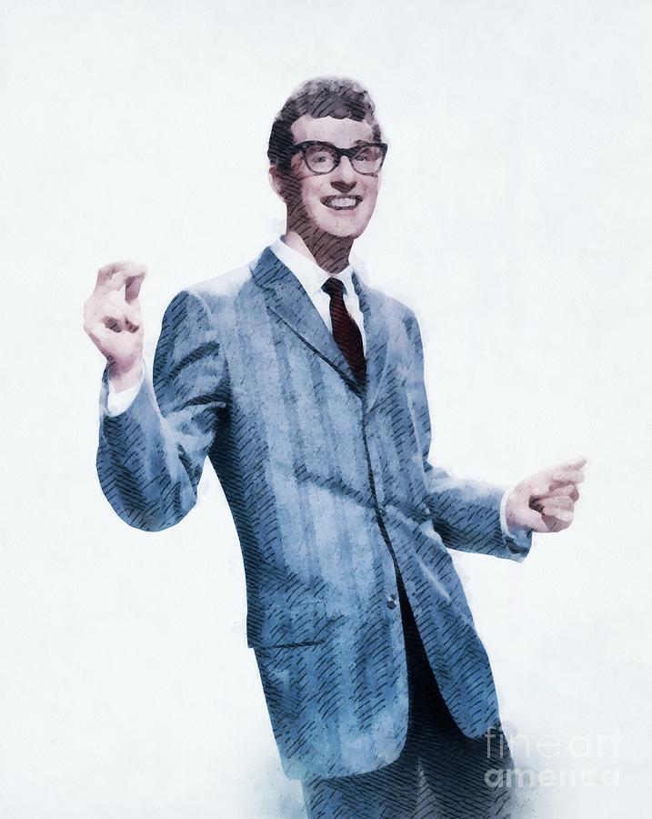 Buddy Holly, Music Legend Painting by Esoterica Art Agency