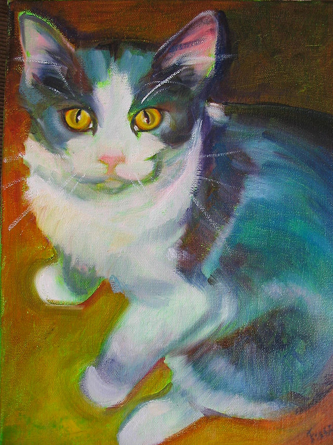 Buddy the Cat Painting by Kaytee Esser