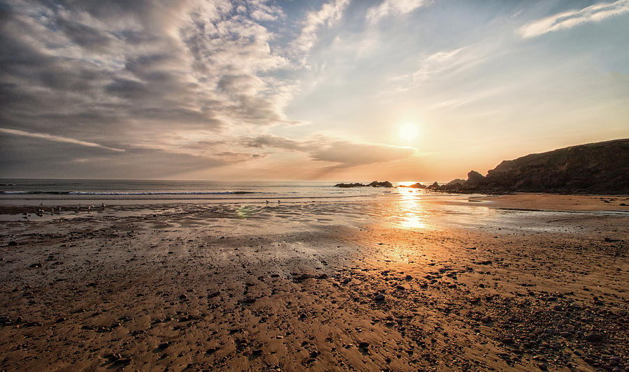Nature Photograph - Bude Beach Cornwall by Martin Newman