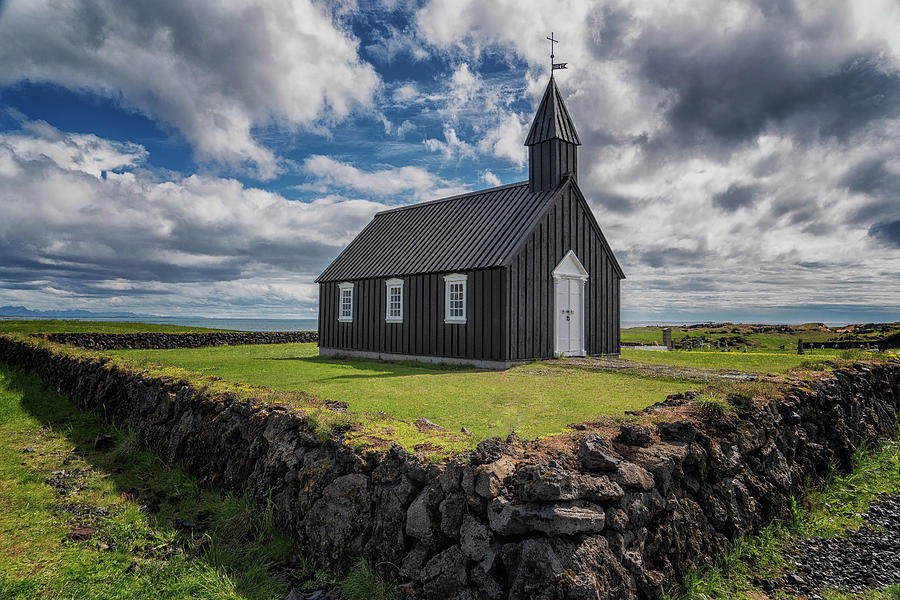 Budir Black Church Photograph by Tom Singleton