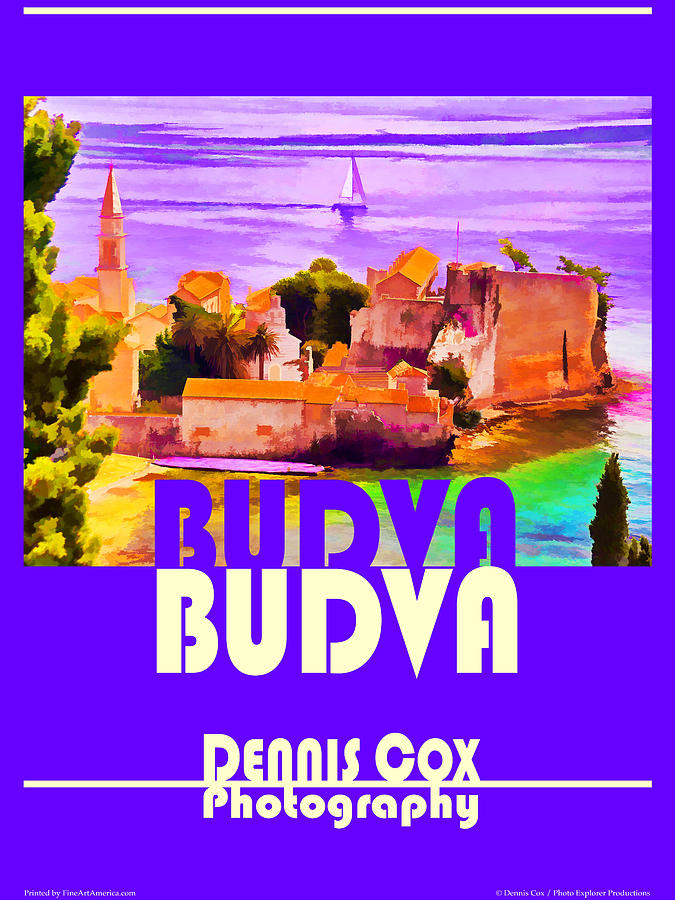 Budva Travel Poster Photograph by Dennis Cox Photo Explorer