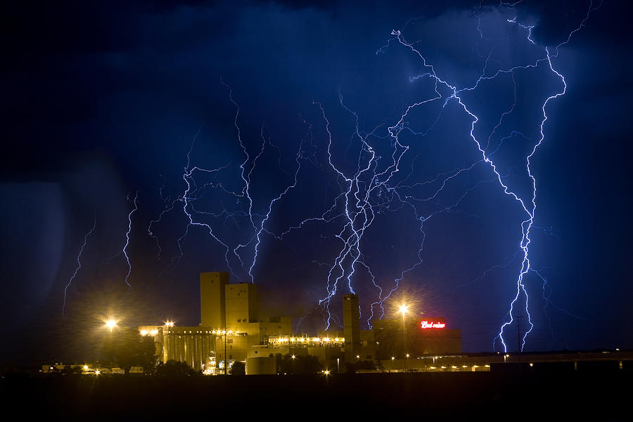 Budweiser  Brewery Storm Photograph by James BO Insogna