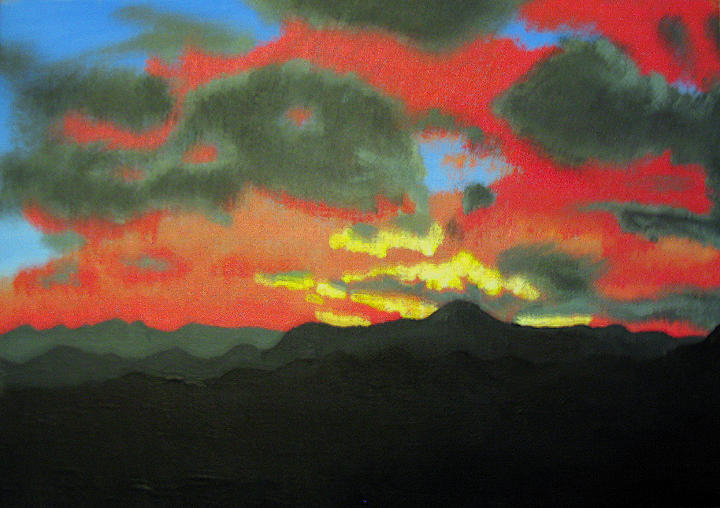 Sunset Painting - Buenas Noches by Marco Morales Sunset Painting - Buenas Noches by Marco Morales