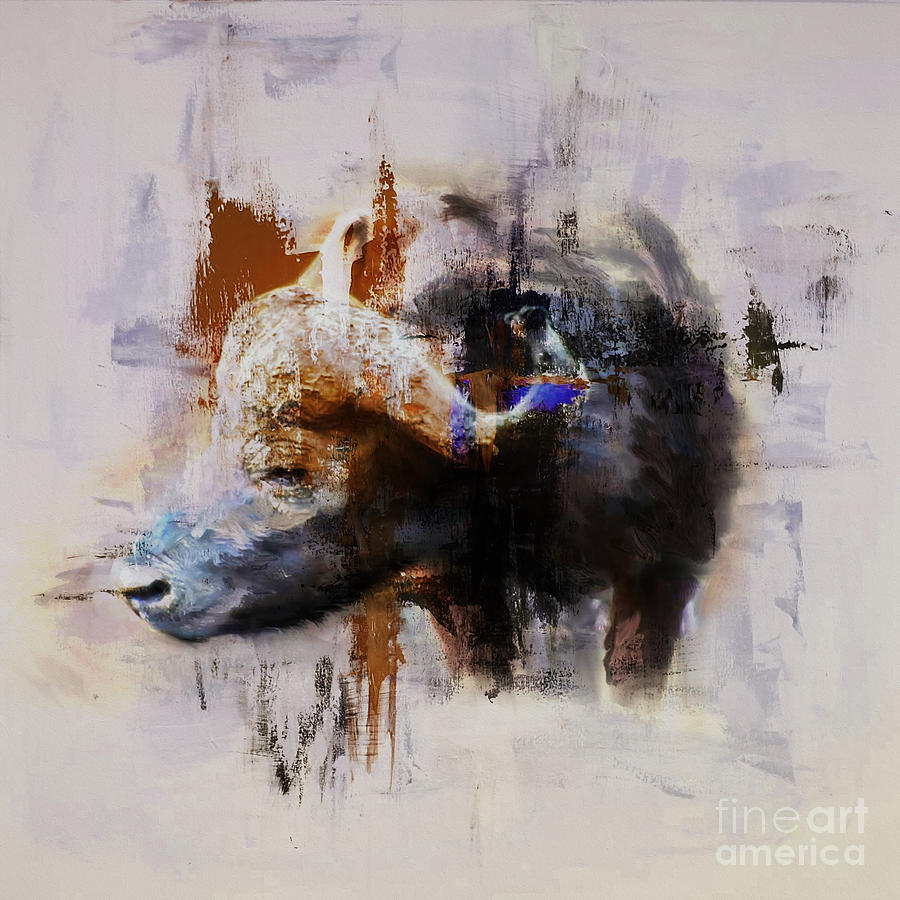 Buffalo 01 Painting by Gull G