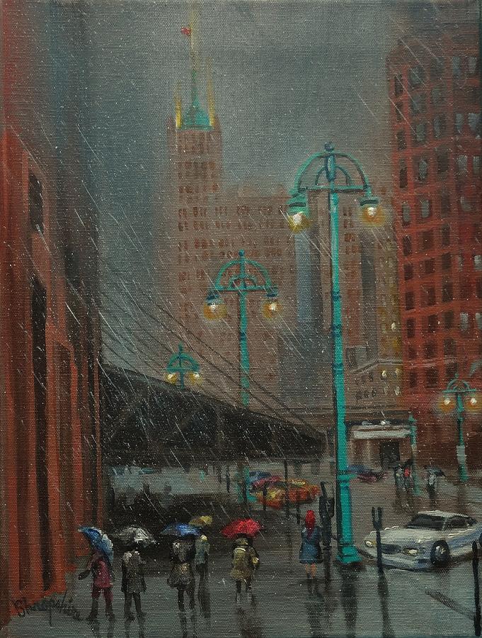 Buffalo and Broadway Painting by Tom Shropshire