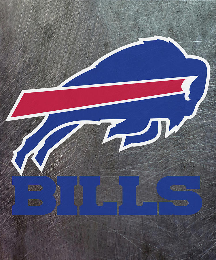 Buffalo Bills on an abraded steel texture Mixed Media by Movie Poster Prints