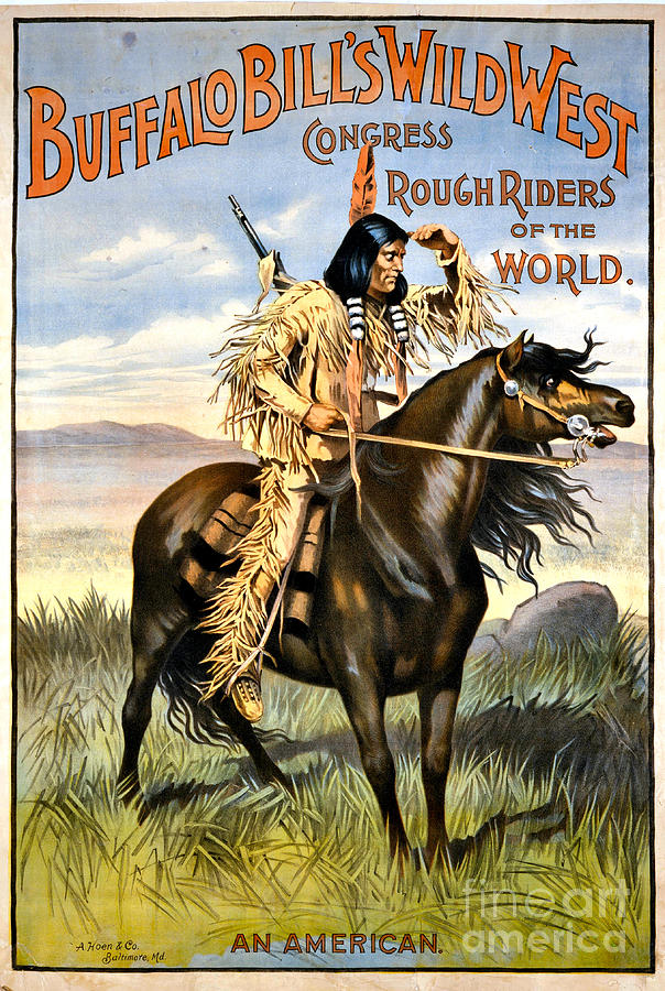 Buffalo Bill's Rough Riders Congress Painting by A Hoen Company Baltimore