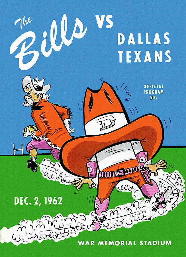 Buffalo Bills Versus Texans 1962 Program by Big 88 Artworks