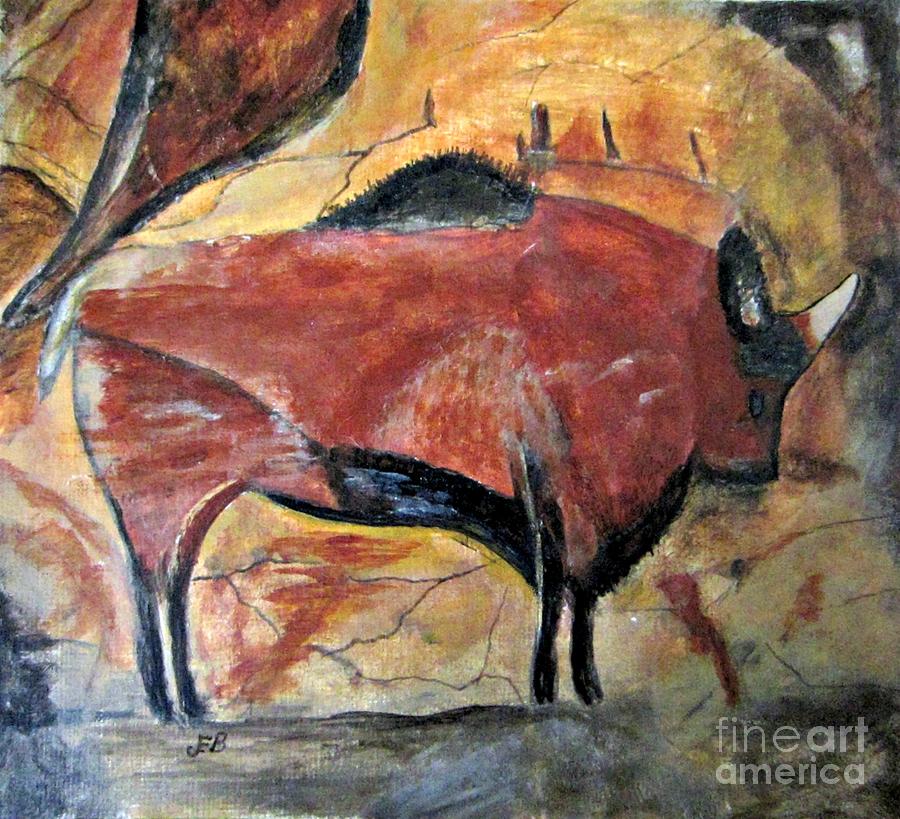 Buffalo Cave Drawing 4 Painting by John Burch