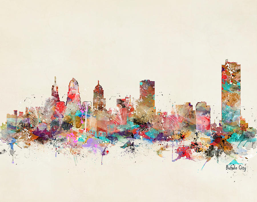 Skyline Painting - Buffalo City  by Bri Buckley