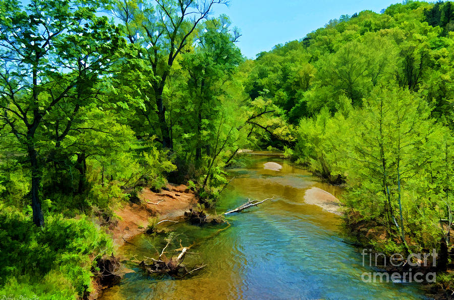 Buffalo Creek - Digital Paint Photograph by Debbie Portwood
