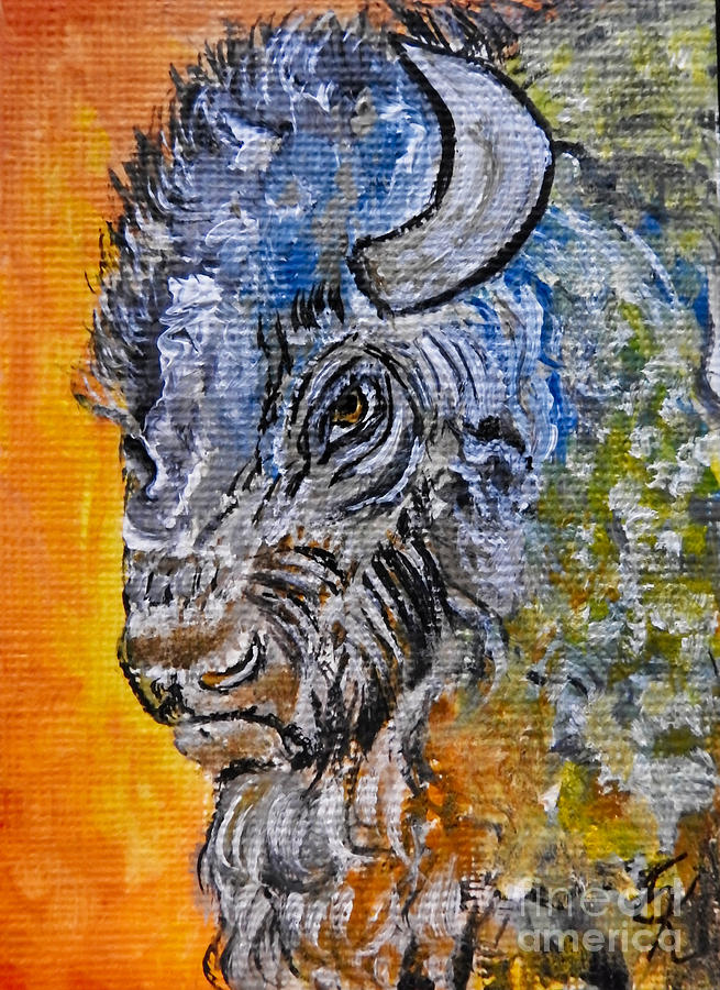 Buffalo  Painting by Ella Kaye Dickey
