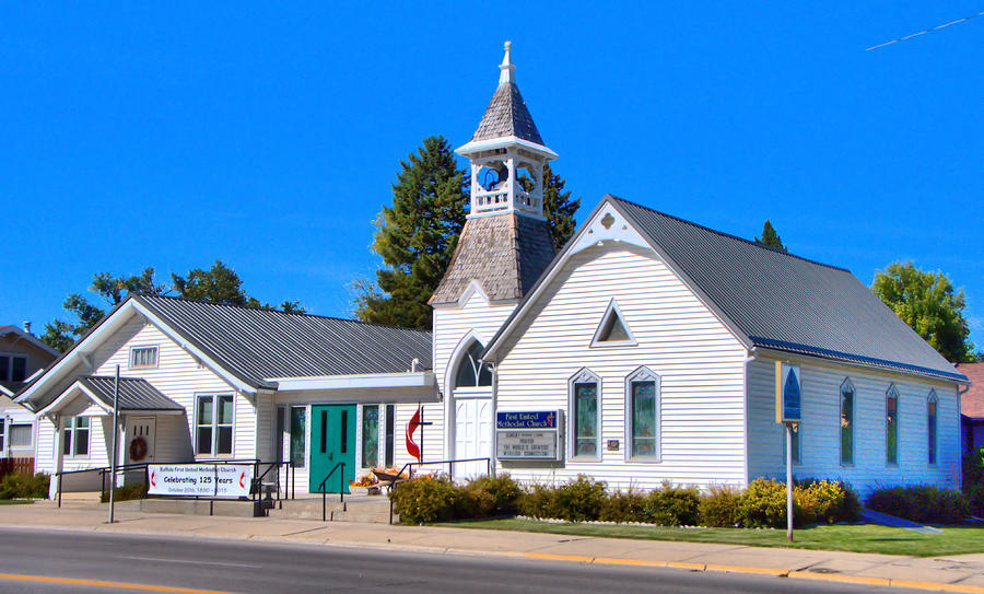 Buffalo First United Methodist Church of Buffalo, Wyoming Photograph by Josephine Buschman