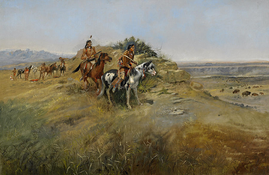 Buffalo Hunt 2 Painting by Charles Marion Russell