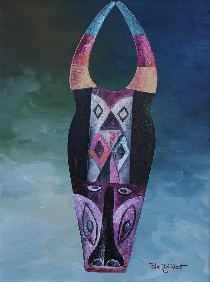 Buffalo Mask Painting by Obi-Tabot Tabe