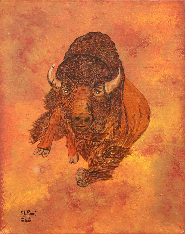 Buffalo run Painting by Ralph Root
