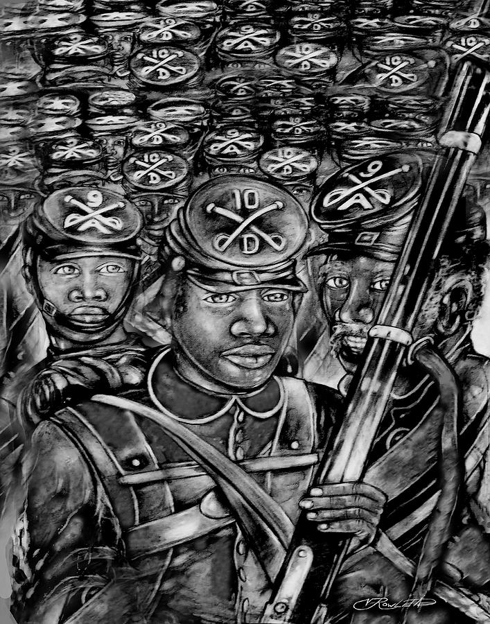 Buffalo Soldier Drawing by Vernon Rowlette Fine Art America