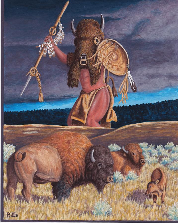 Buffalo Spirit Painting By Billie Bowles - Fine Art America