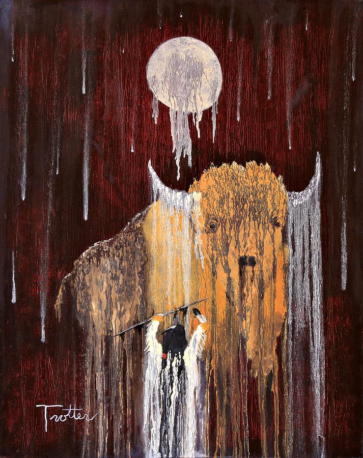 Inspirational Painting - Buffalo Spirit by Patrick Trotter