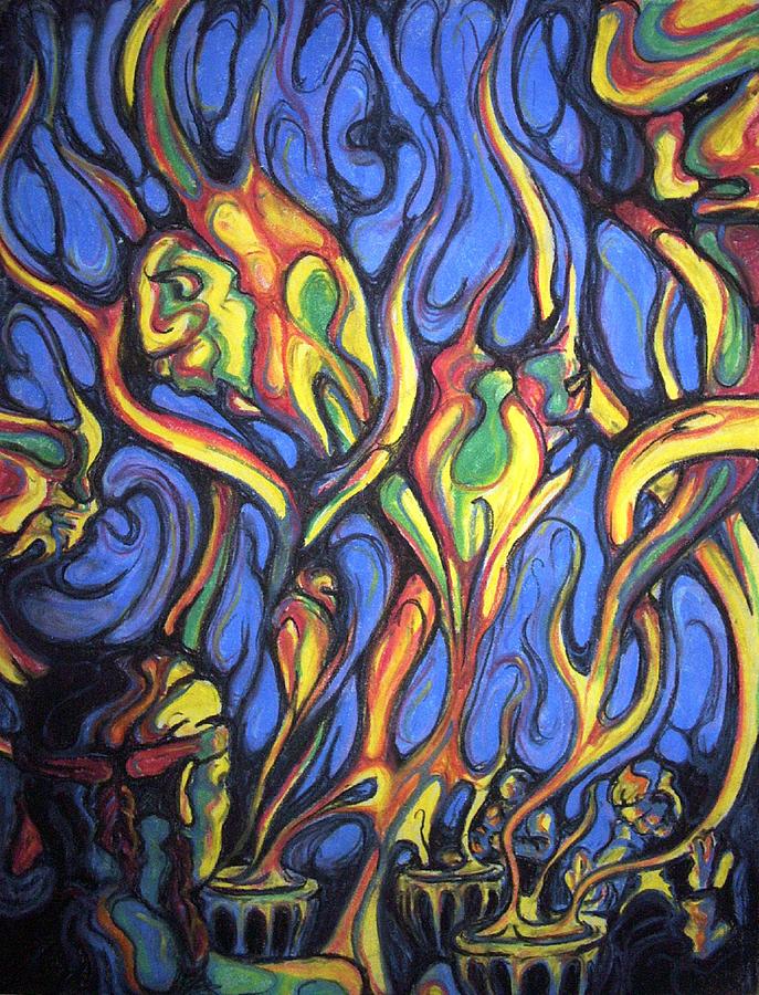 Surreal Pastel - Buffalo Spirits by John Benko Surreal Pastel - Buffalo Spirits by John Benko