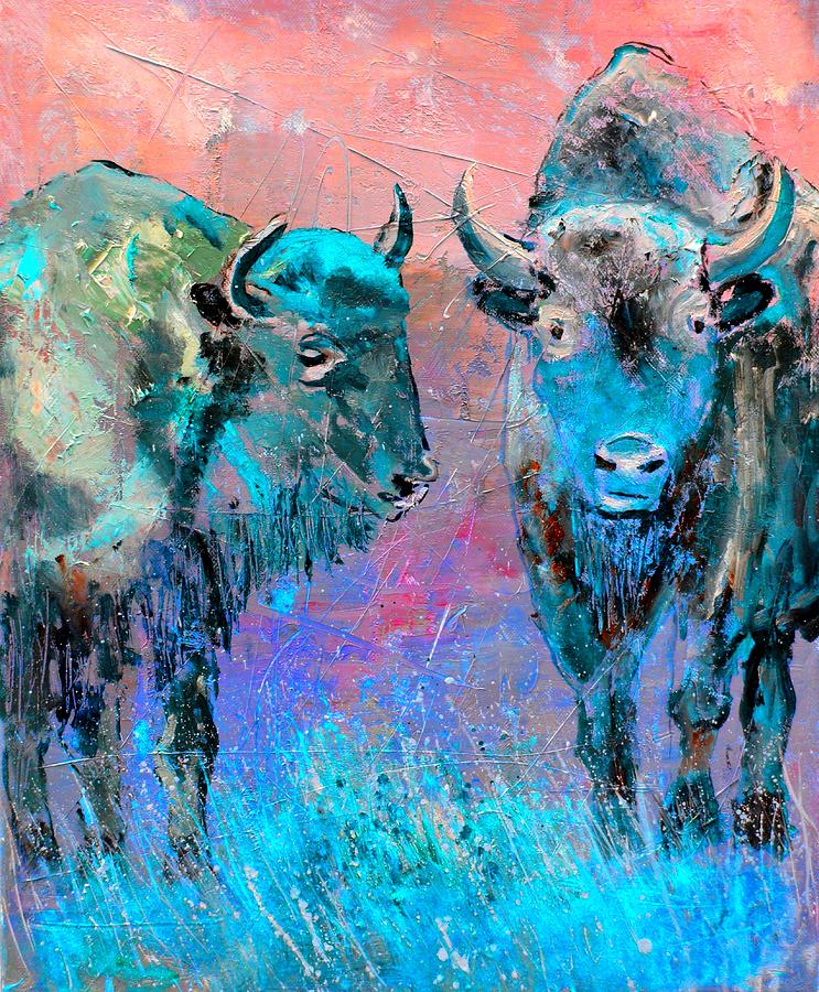 Buffaloes 452 Painting by Pol Ledent