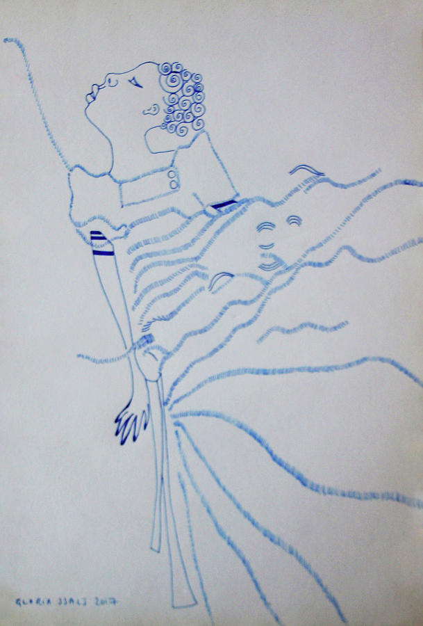 Buganda Lady - Uganda Drawing by Gloria Ssali