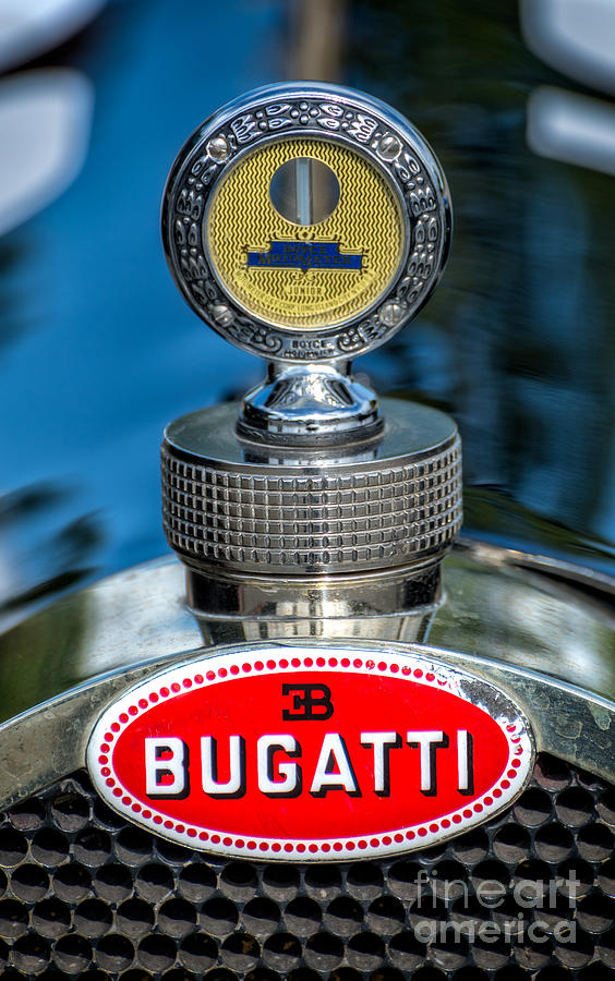Vintage Photograph - Bugatti Car Emblem by Adrian Evans